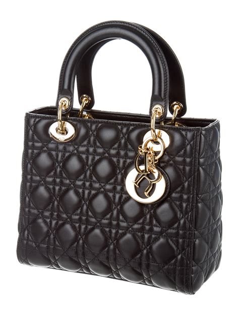 lady dior bag black with gold|christian Dior lady bag price.